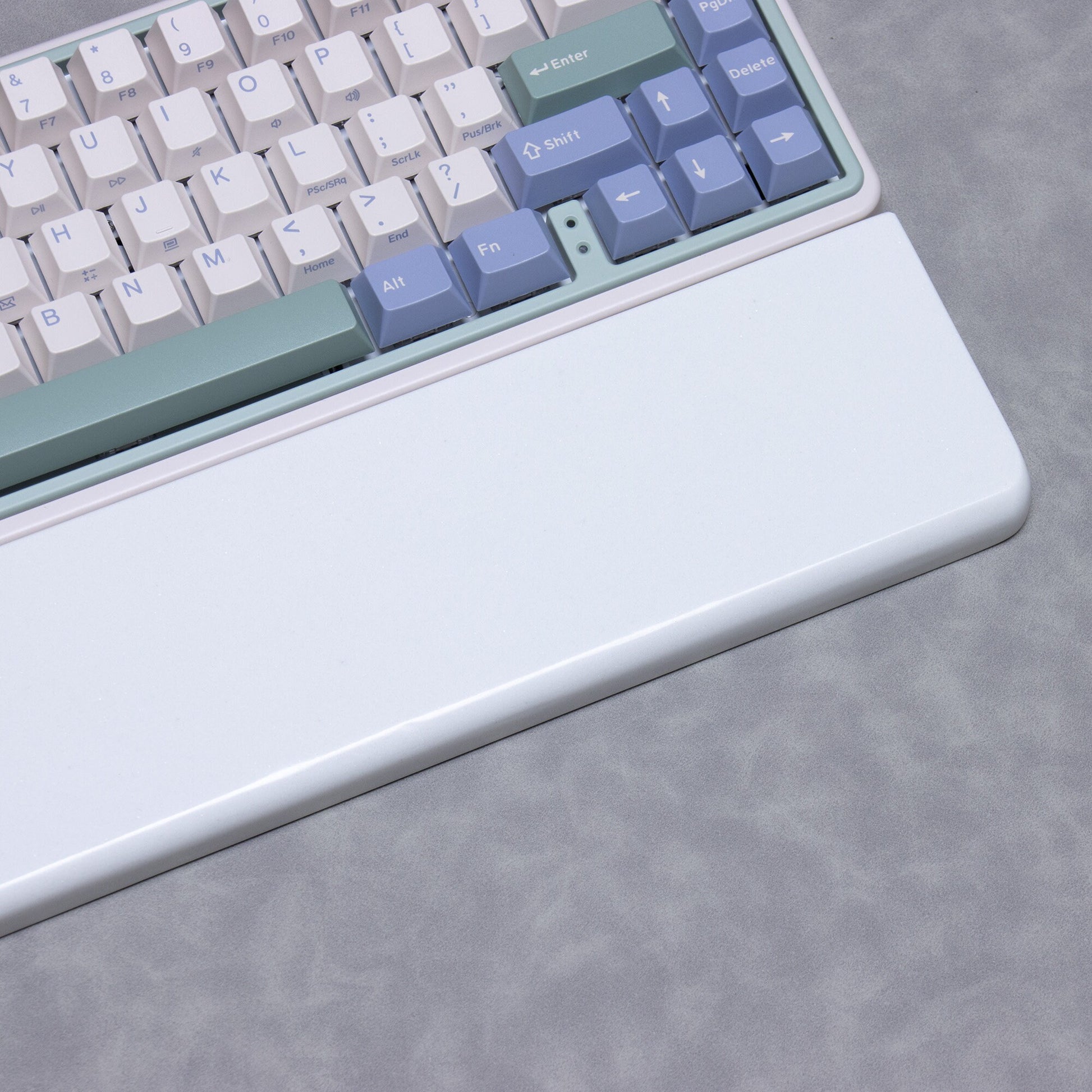 Quartz stone white wrist rest keyboard