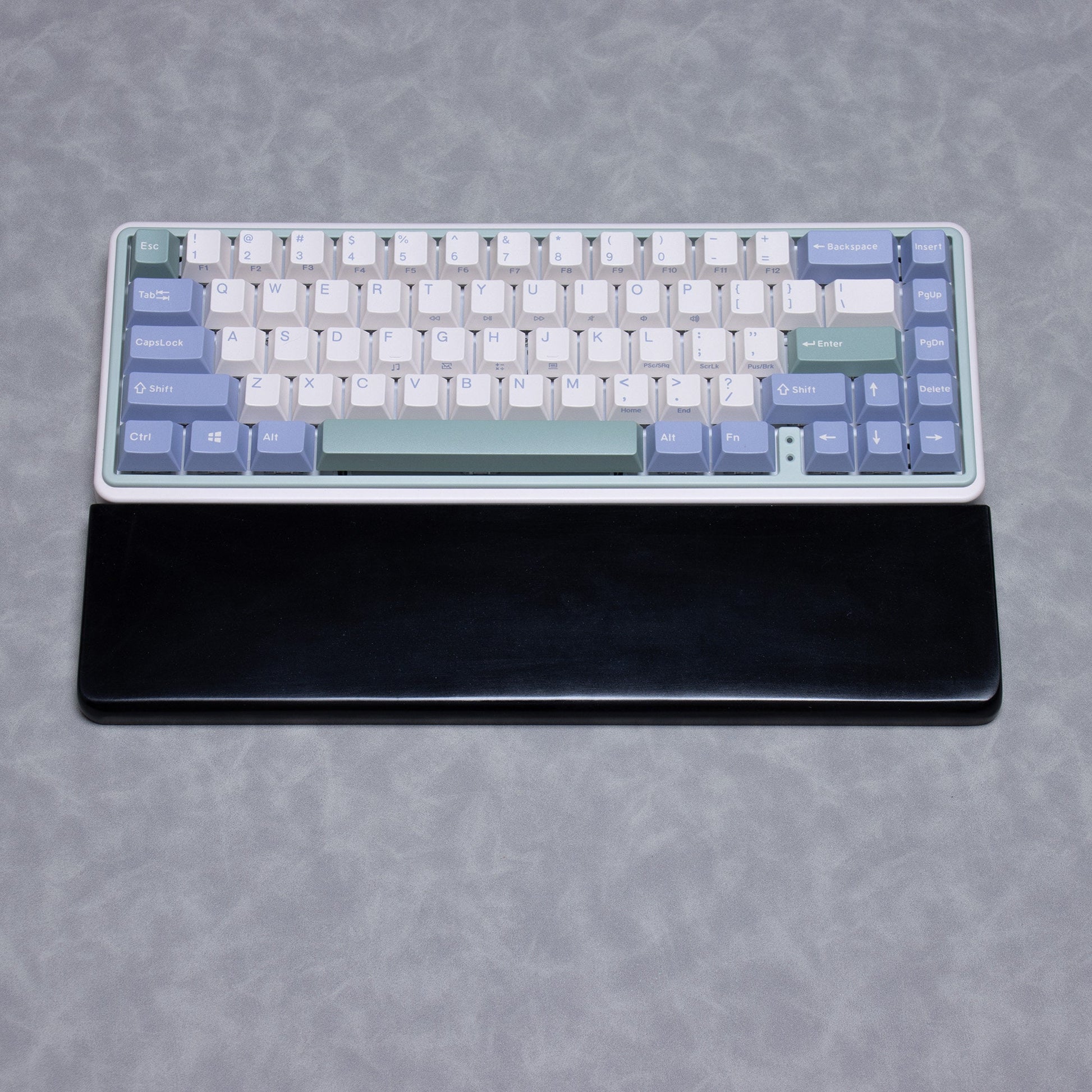 Quartz stone artisan full black wrist rest keyboard