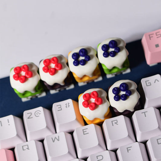 Cute keycap Cherry blueberry artisan keycap keyboard