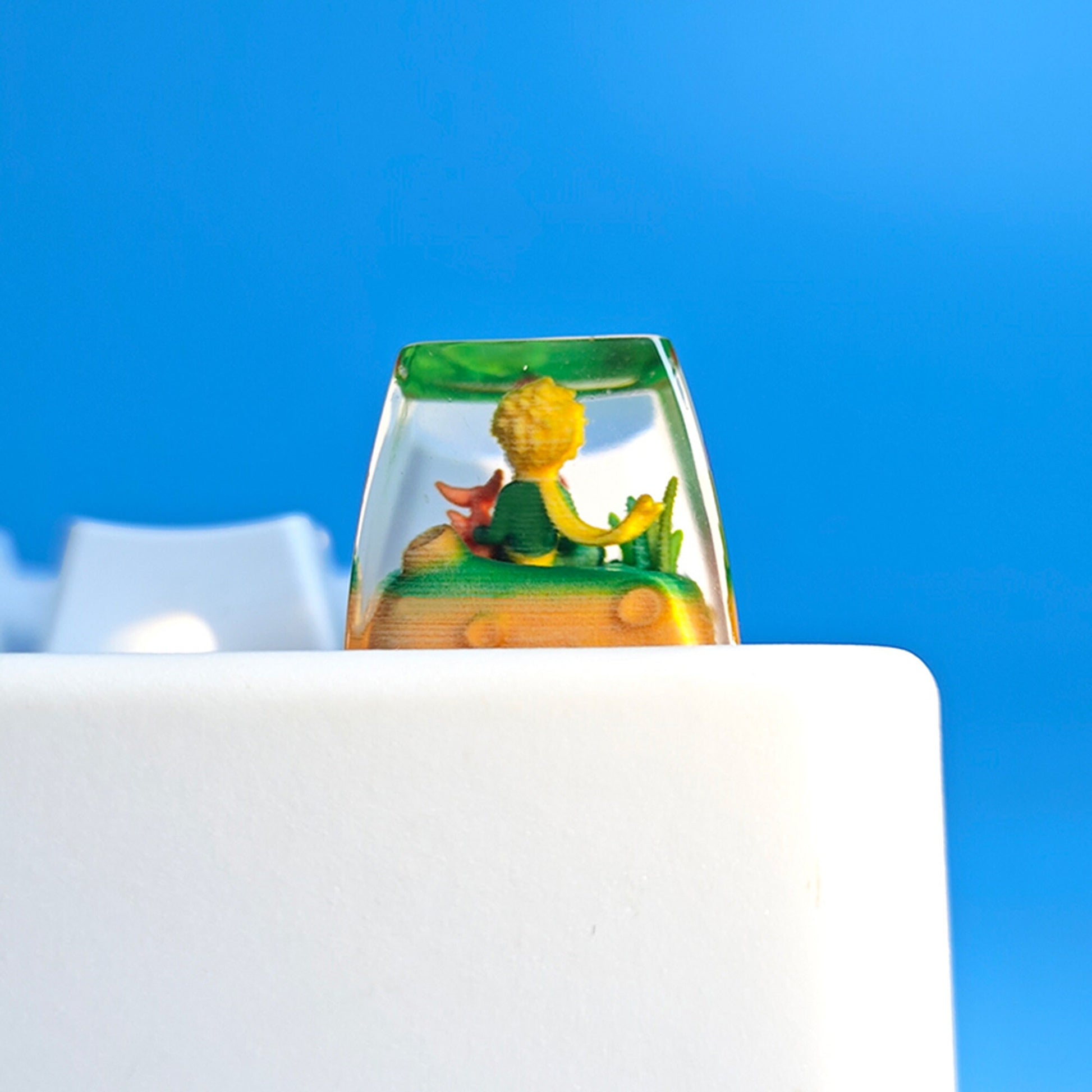 Little Prince and rose keycap cute resin anime keyboard
