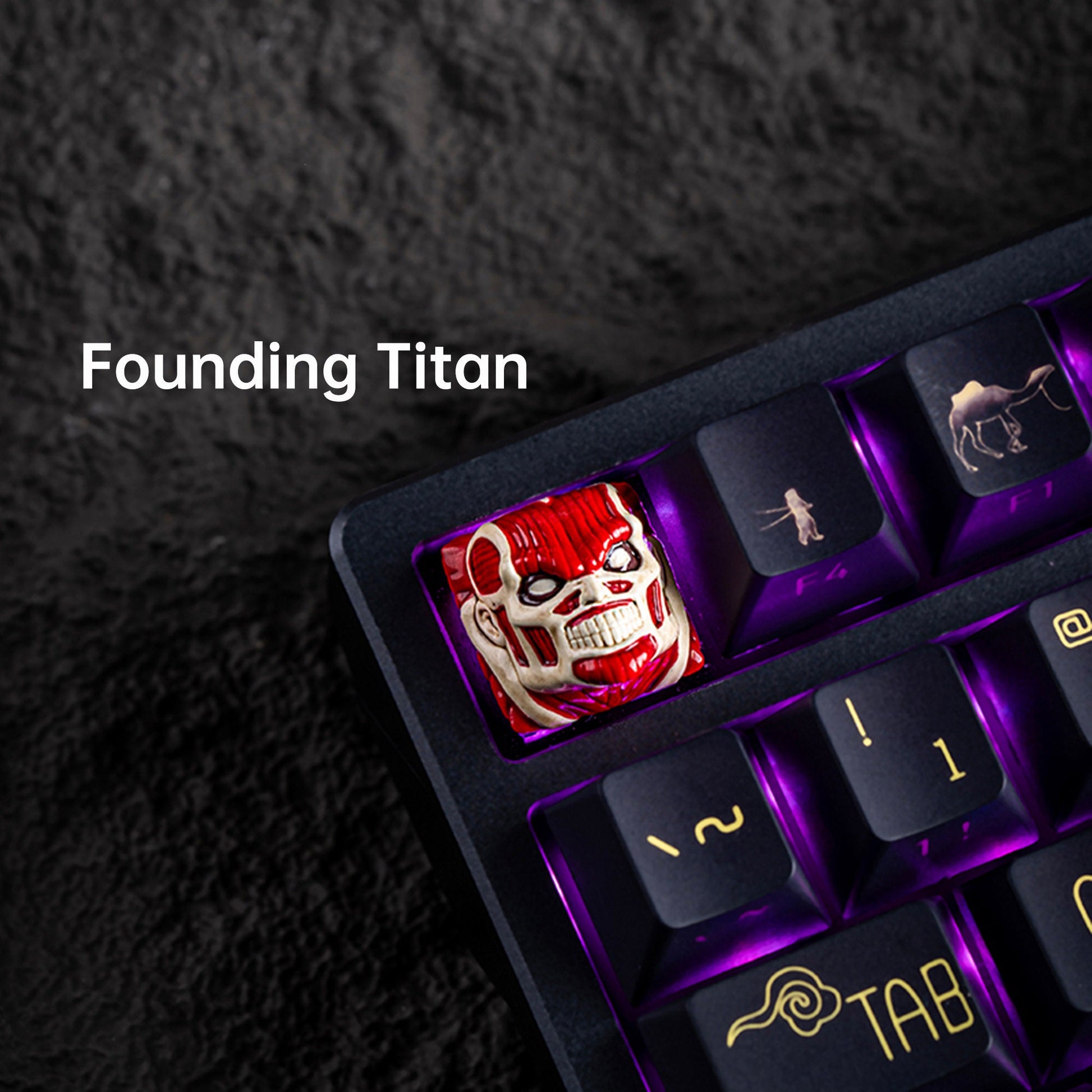 Titan keycap anime cute resin Jaw Colossal keyboard