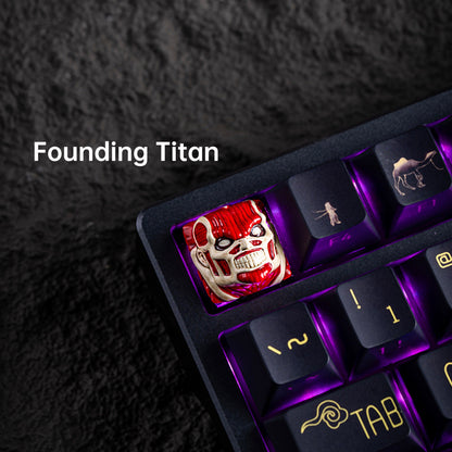 Titan keycap anime cute resin Jaw Colossal keyboard
