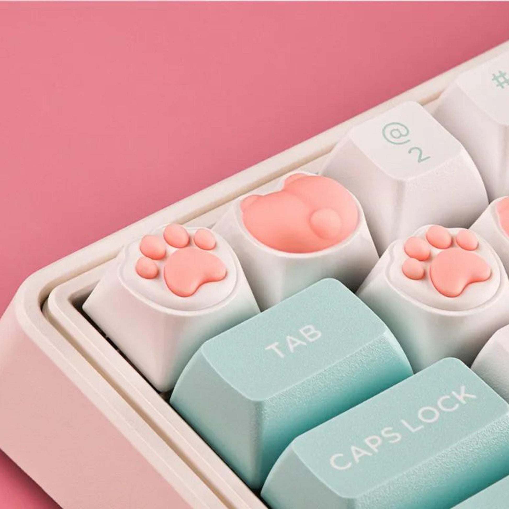 Cute keycap cat paw tushy resin silica gel keyboard key cap