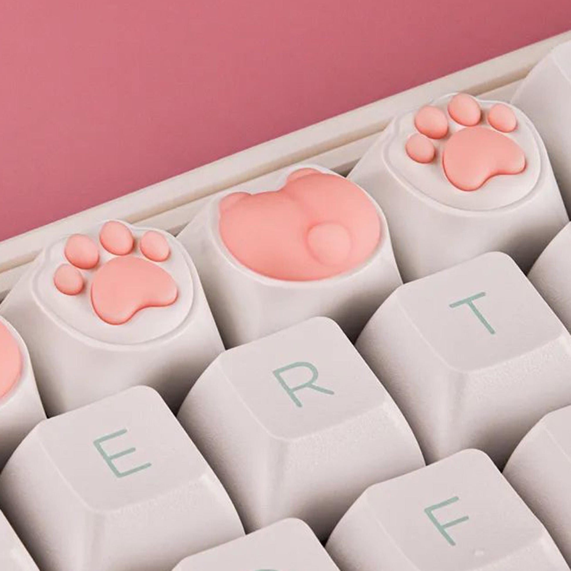 Cute keycap cat paw tushy resin silica gel keyboard key cap