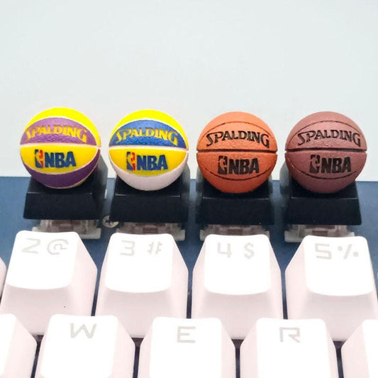 NBA basketball keycaps resin handmade gold brown keyboard key