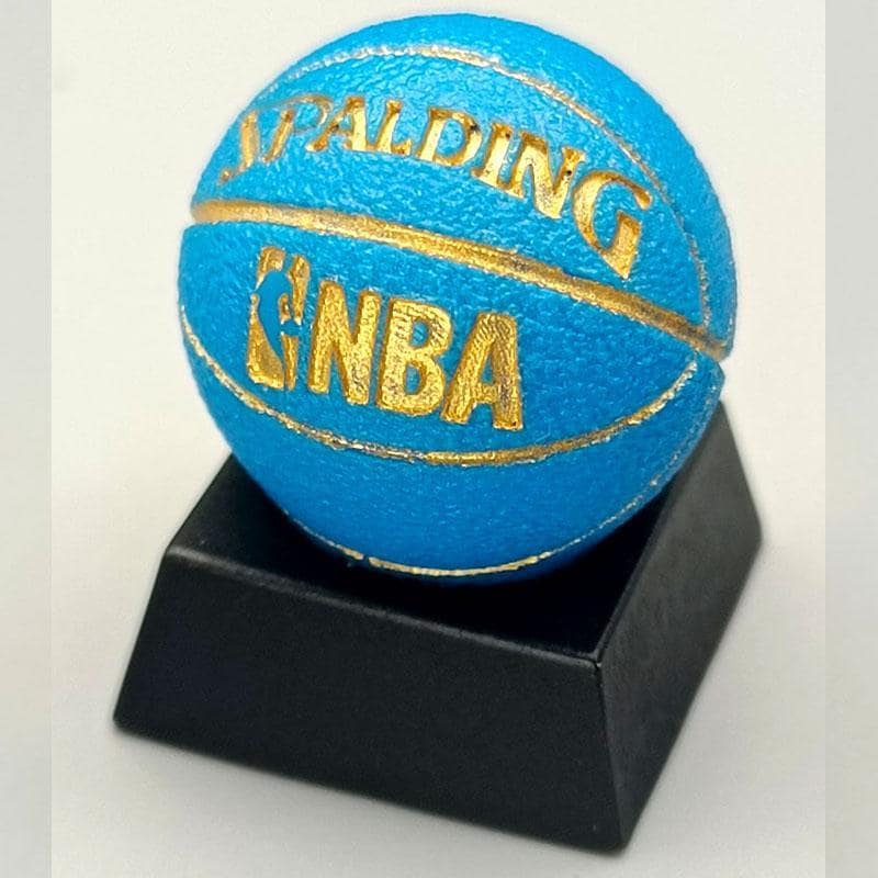 NBA basketball keycaps resin handmade gold brown keyboard key