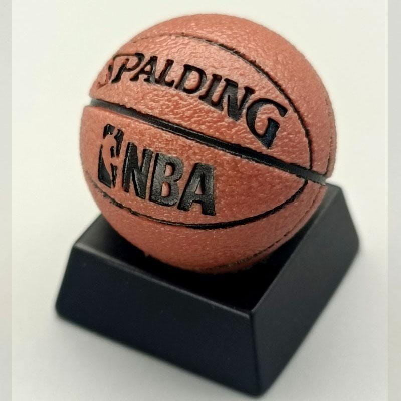 NBA basketball keycaps resin handmade gold brown keyboard key