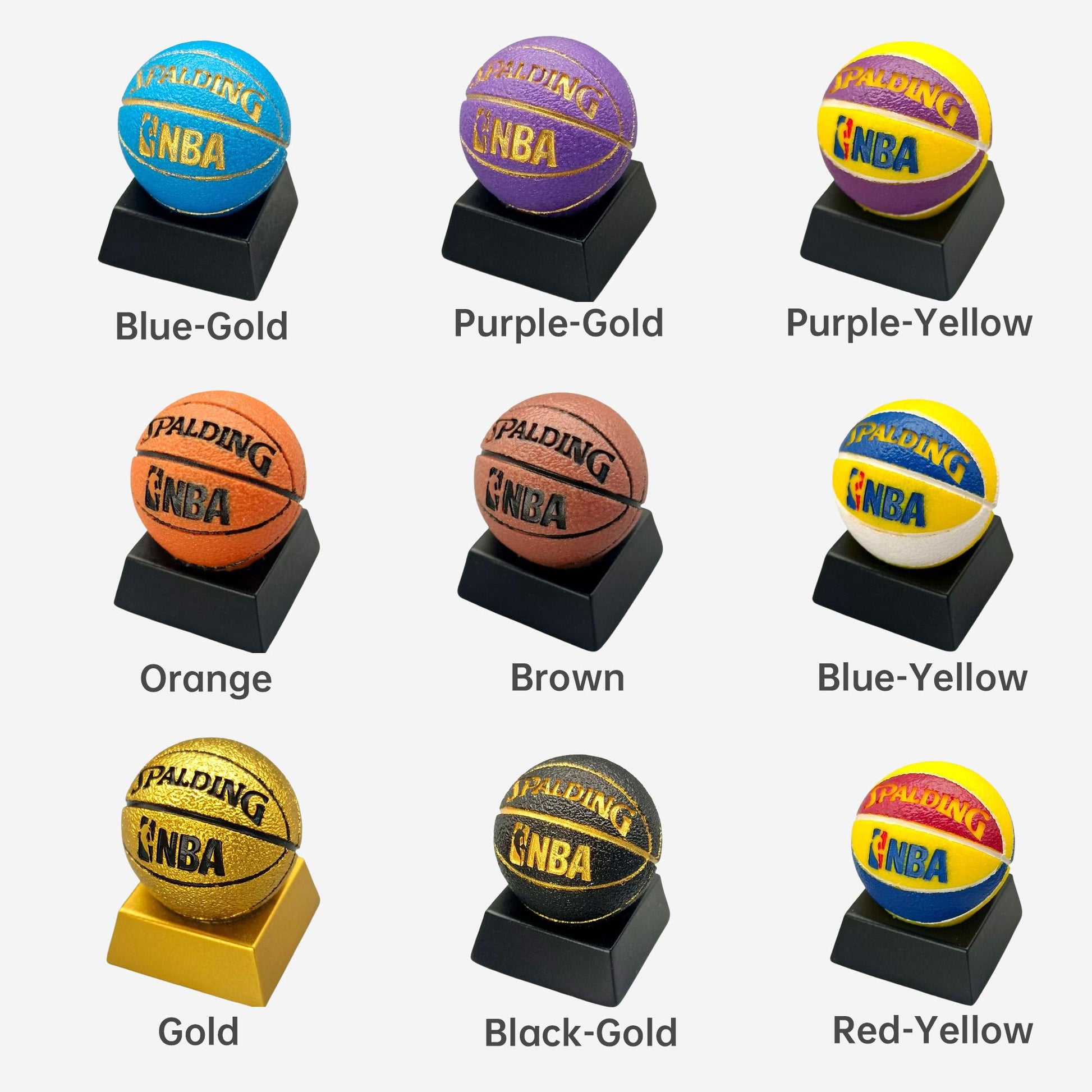 NBA basketball keycaps resin handmade gold brown keyboard key