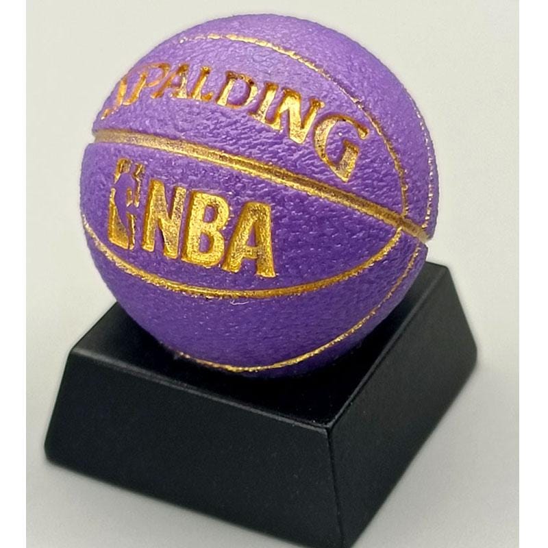 NBA basketball keycaps resin handmade gold brown keyboard key