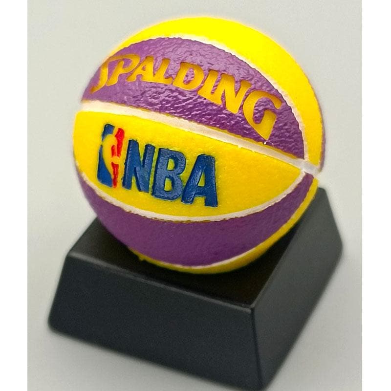 NBA basketball keycaps resin handmade gold brown keyboard key
