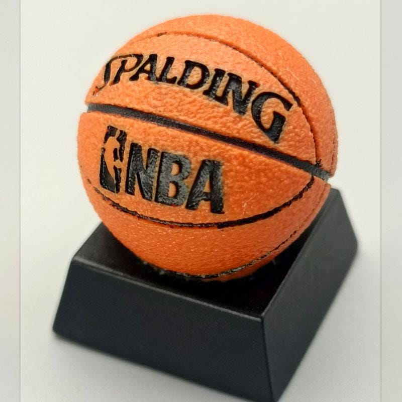 NBA basketball keycaps resin handmade gold brown keyboard key