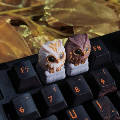 Owl animal keycap resin handmade keycaps mechanical keyboards