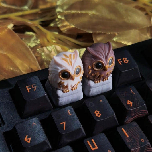 Owl animal keycap resin handmade keycaps mechanical keyboards