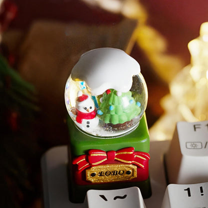 Christmas Snow Globe Resin Keycap