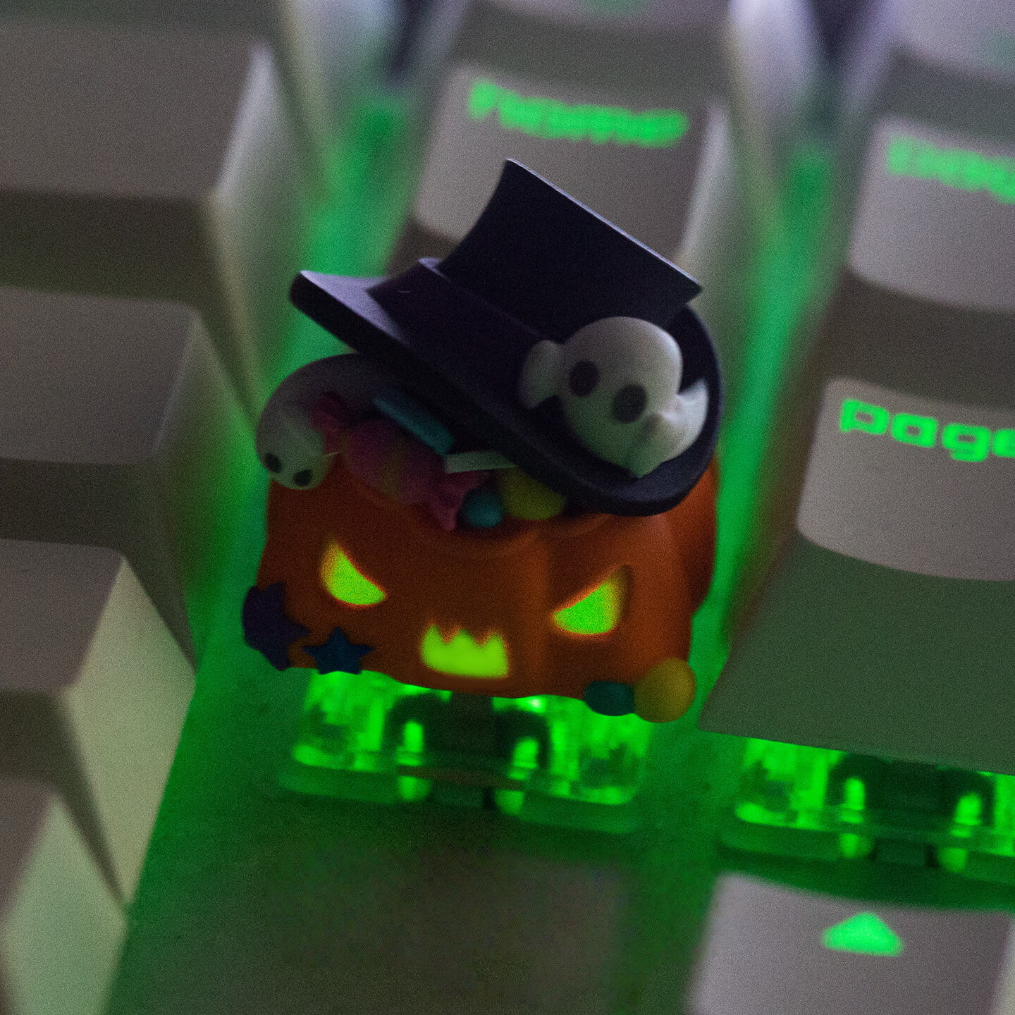 light Pumpkin cap Resin Keycap