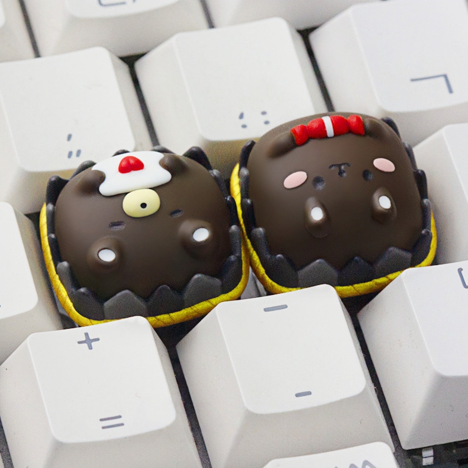 Chocolate Bear Rabbit Resin Keycap