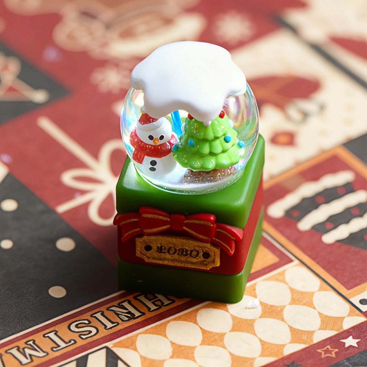 Christmas Snow Globe Resin Keycap