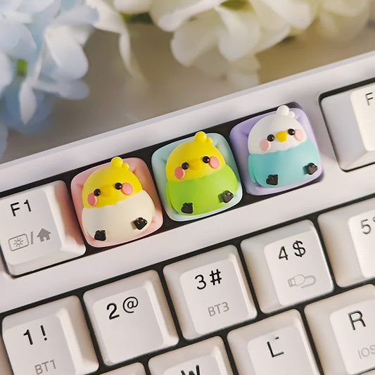 Cute Parrot Resin Keycap