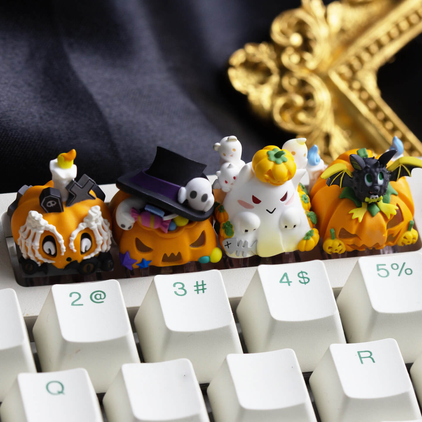 Halloween Pumpkin Resin Keycap