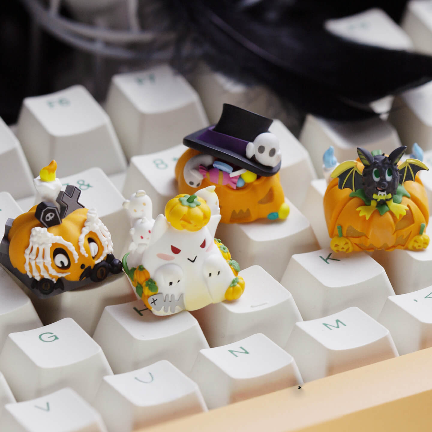 Halloween Pumpkin Resin Keycap