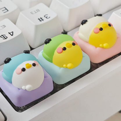 Cute Parrot Resin Keycap
